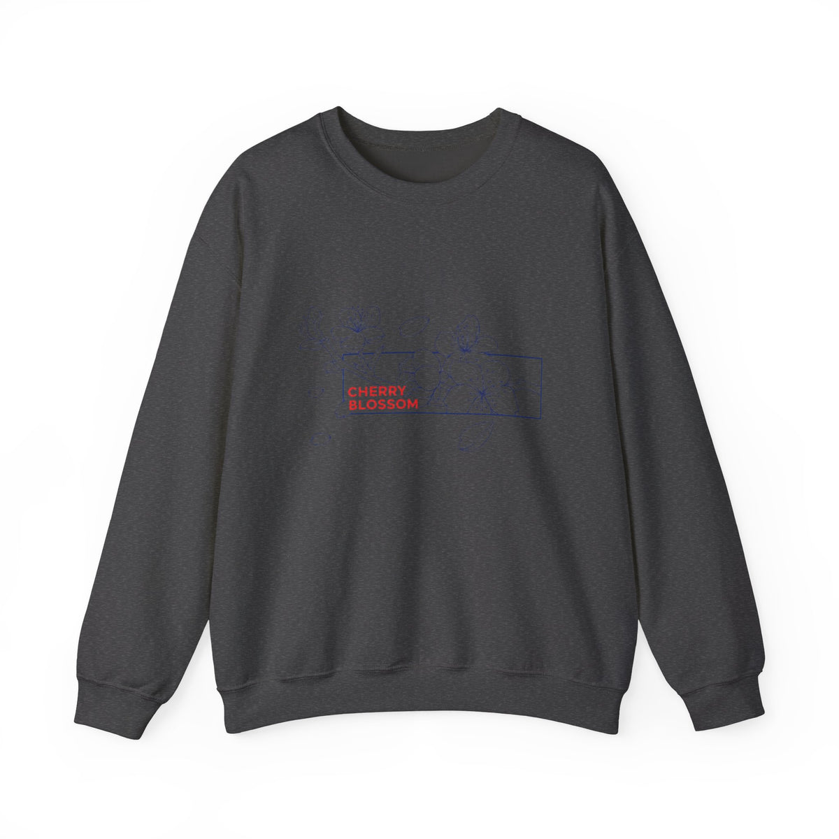 Cherry Blossom Crewneck Sweatshirt — Minimal Floral Graphic