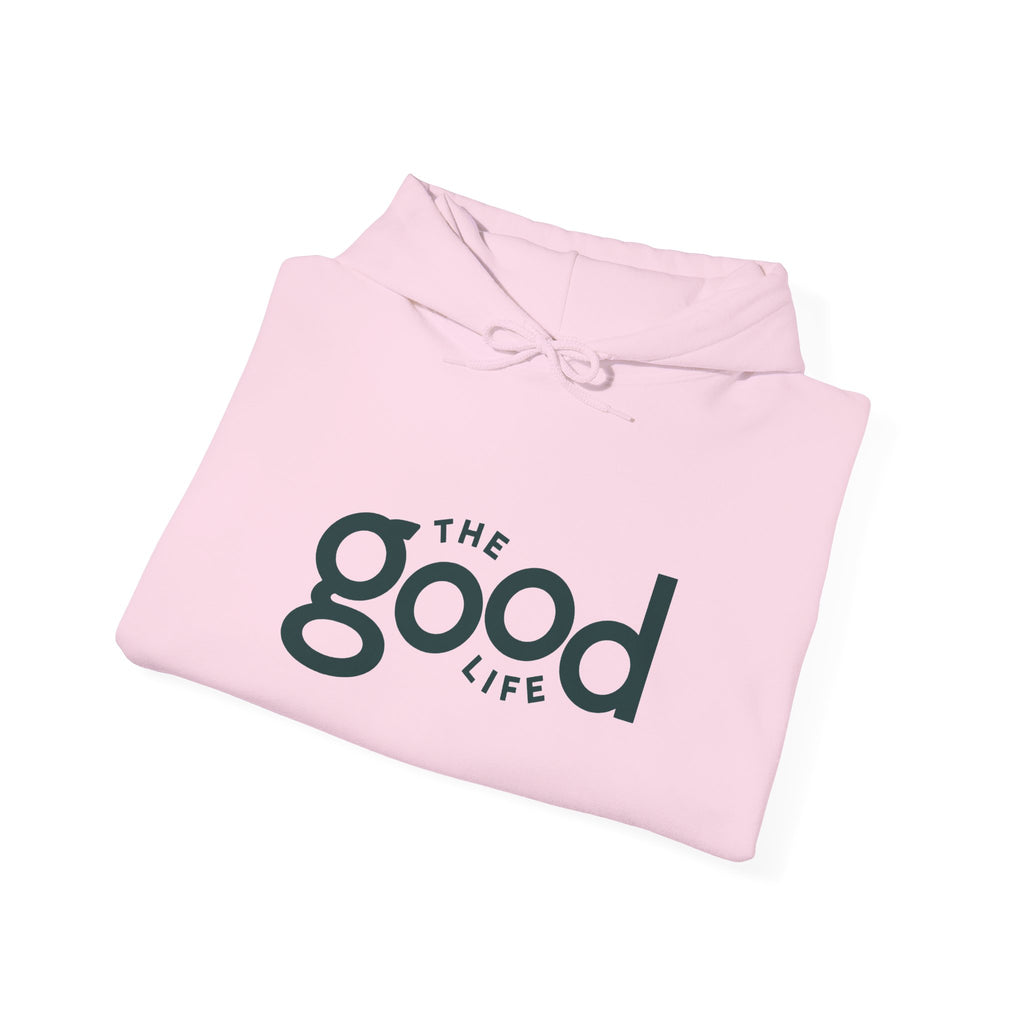 The Good Life Hoodie – Minimal Retro Logo Pullover