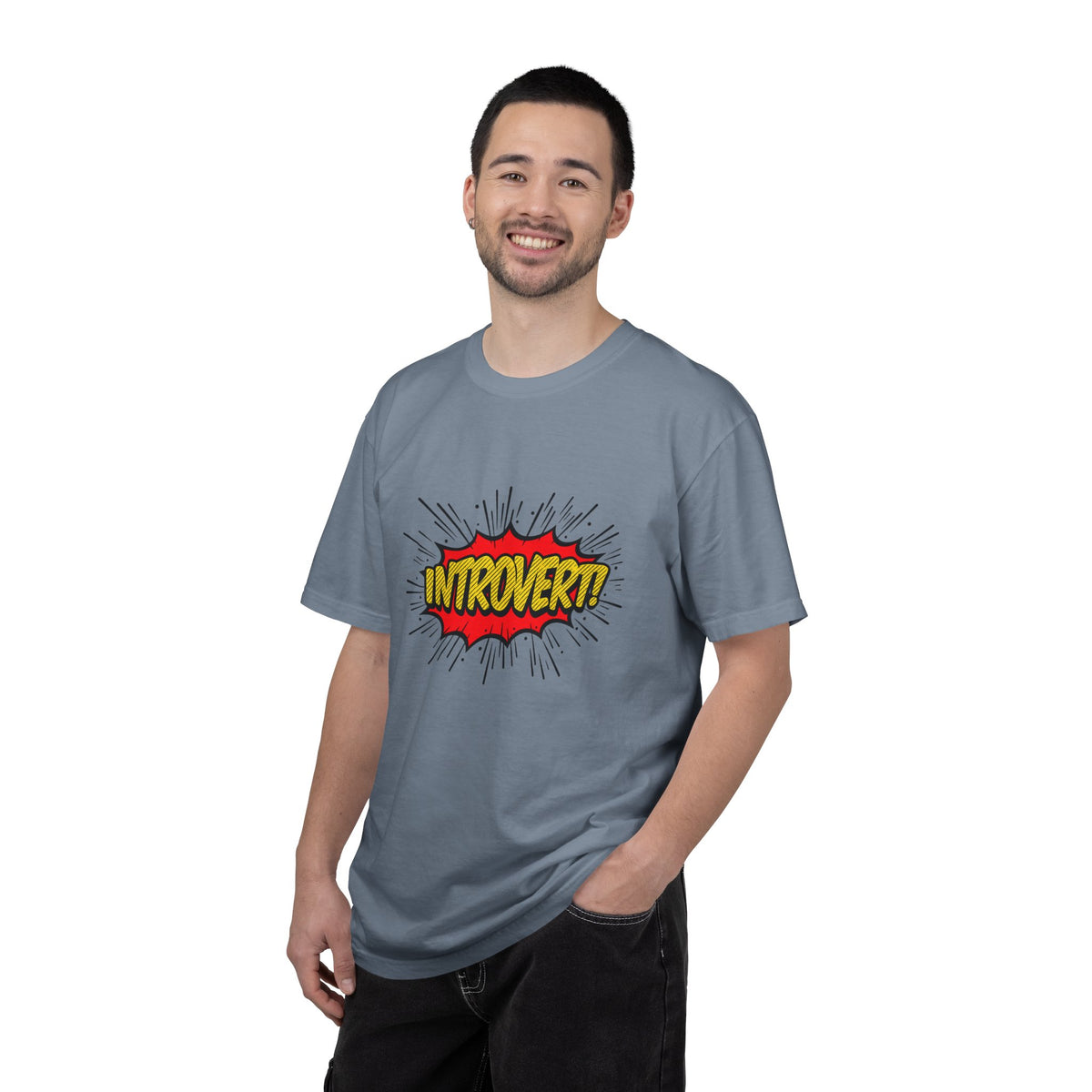 Introvert Comic Pop T-Shirt — Graphic "INTROVERT!" Tee