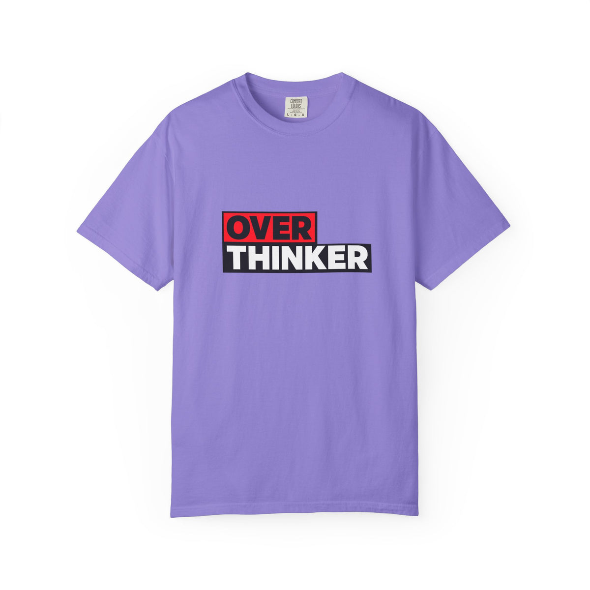 Overthinker Graphic T-Shirt — Bold Red & Black Text Tee