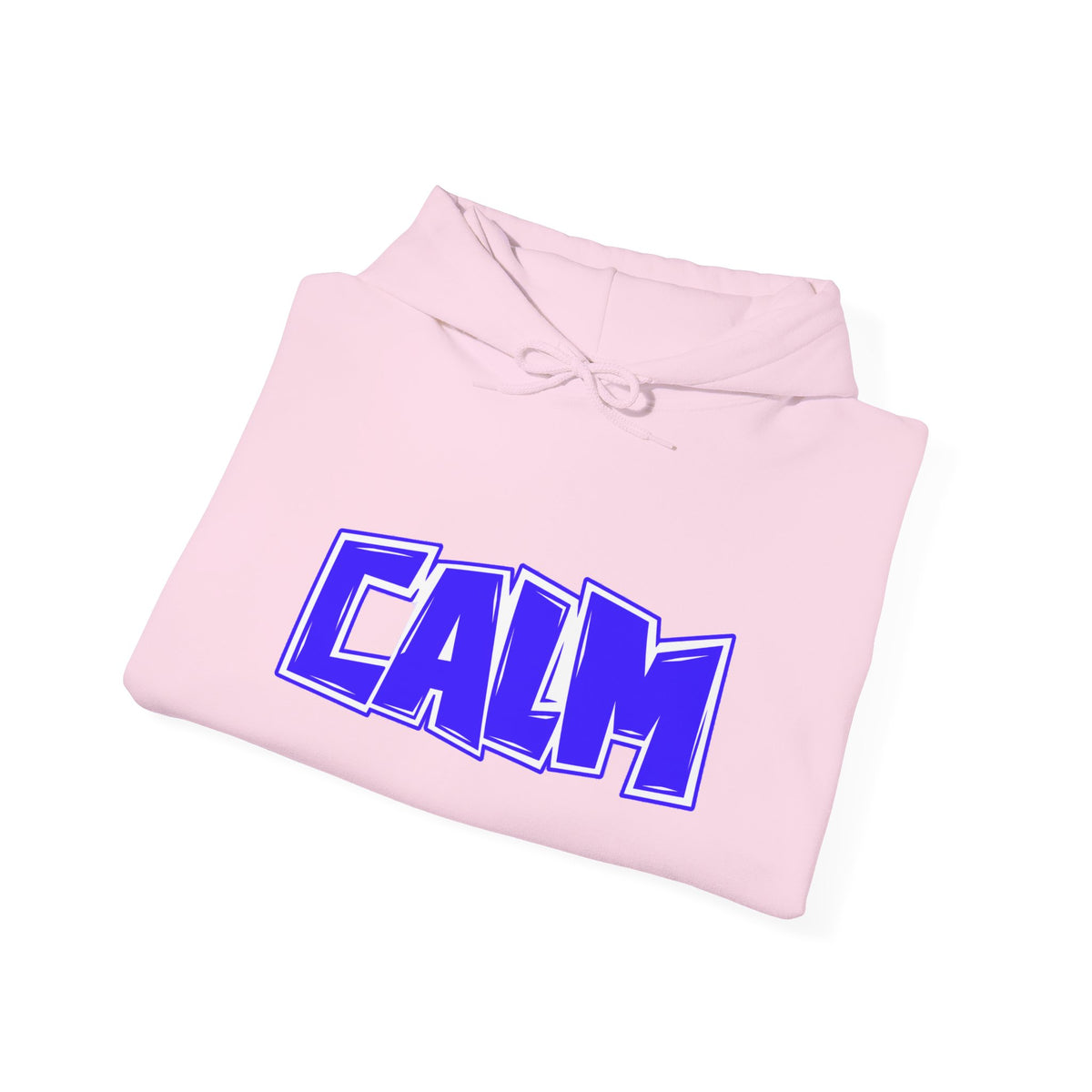 Calm Graphic Hoodie — Bold Blue Streetwear Pullover