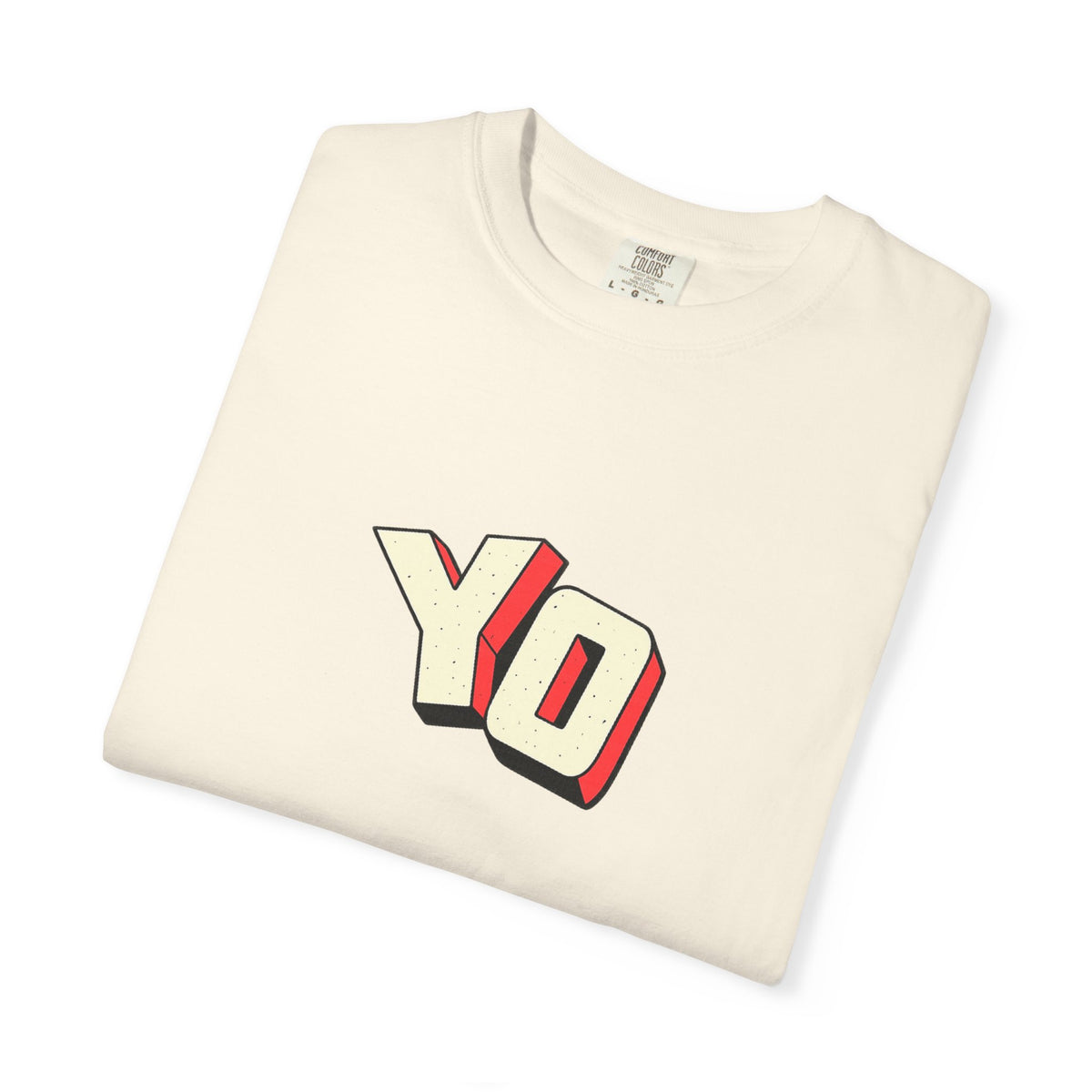 Yo Graphic T-Shirt — Retro 3D Lettering Tee