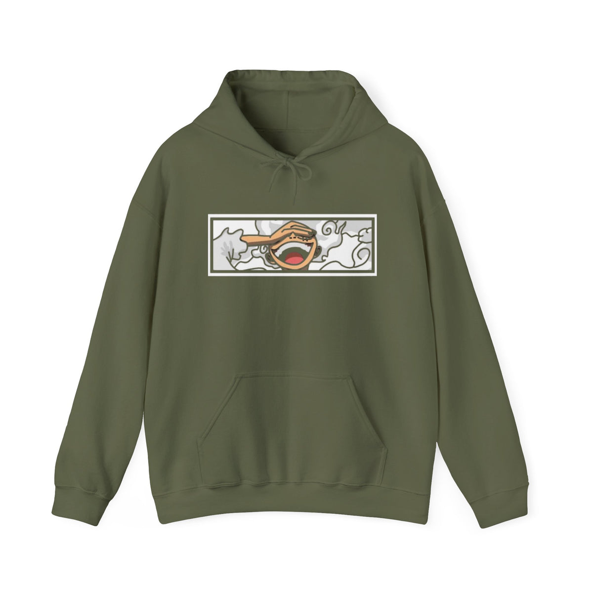 Laughing Mouth Graphic Hoodie — Anime Smile Streetwear Hoodie