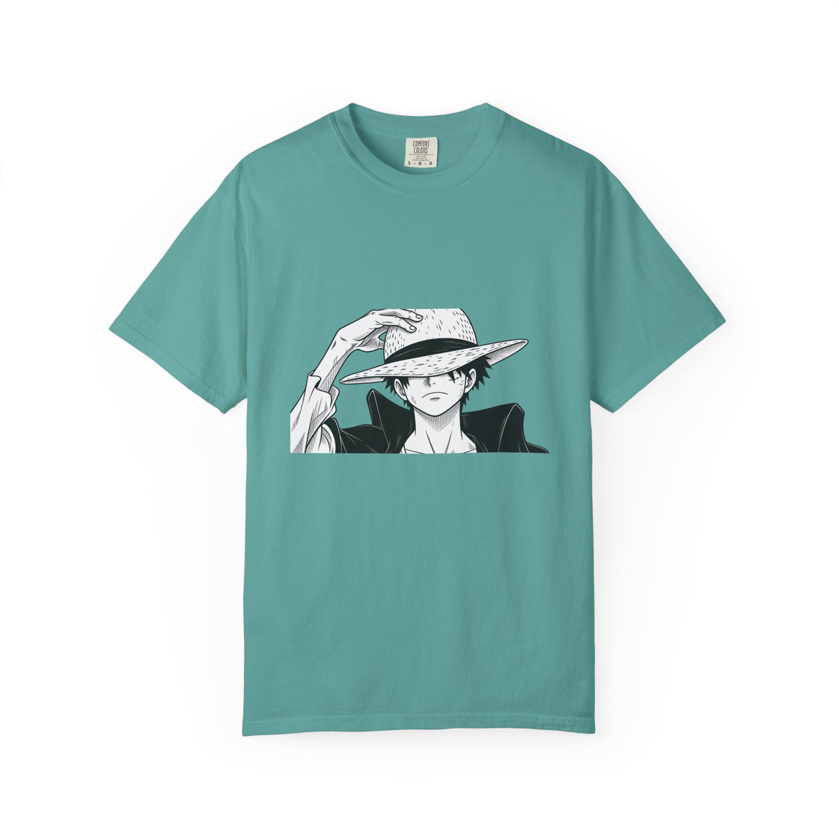Anime Straw Hat Pirate T-Shirt – Minimal Luffy Illustration Tee