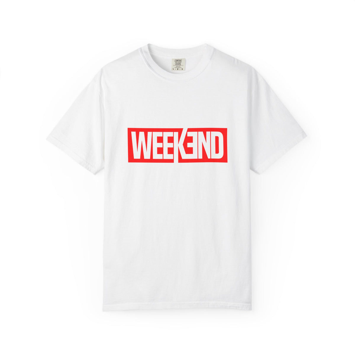 Weekend Box Logo T-Shirt — Retro Red Graphic Tee