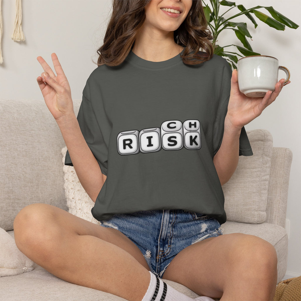 T-Shirt — 'RISK' Dice Block Graphic Tee