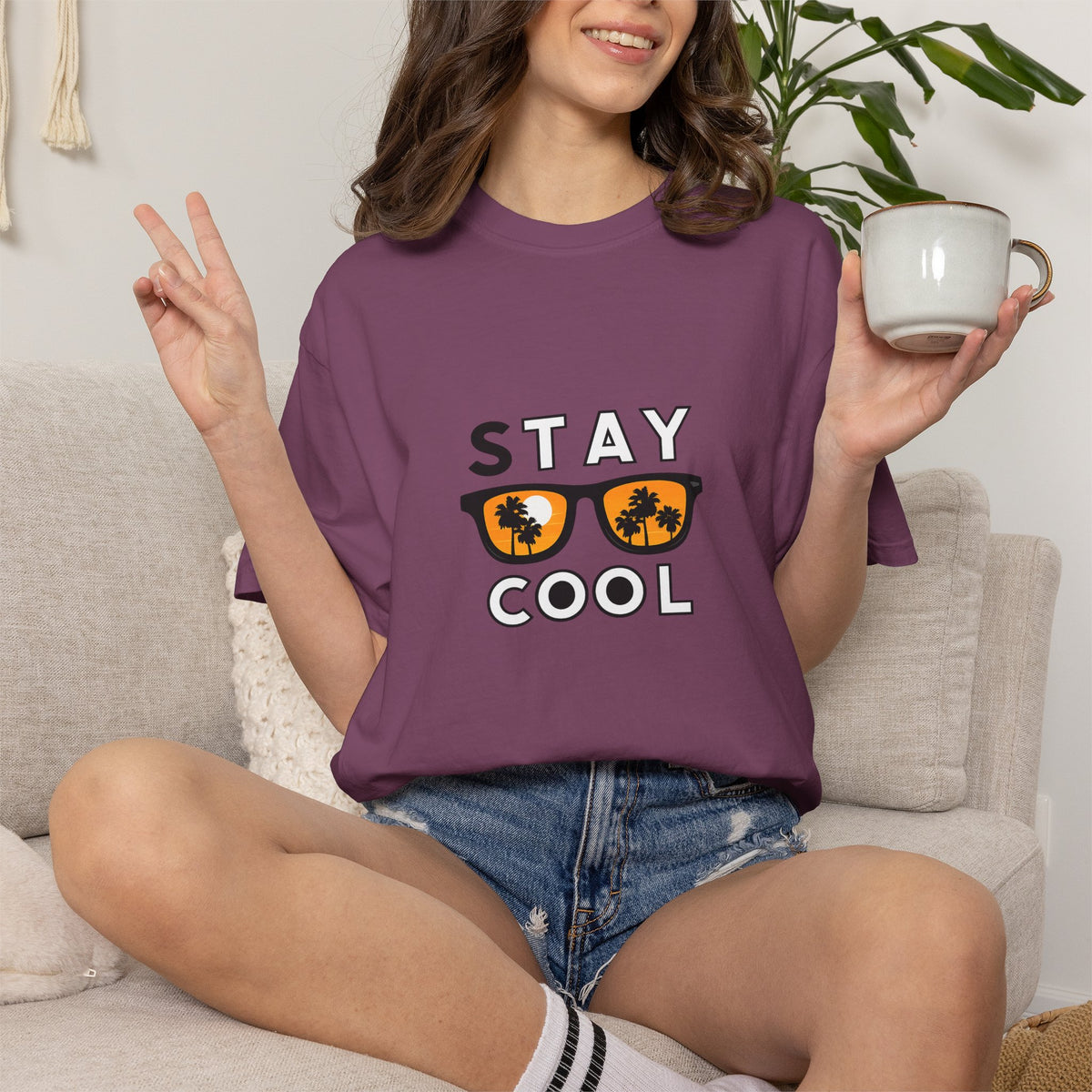 Stay Cool Sunglasses Graphic T-Shirt