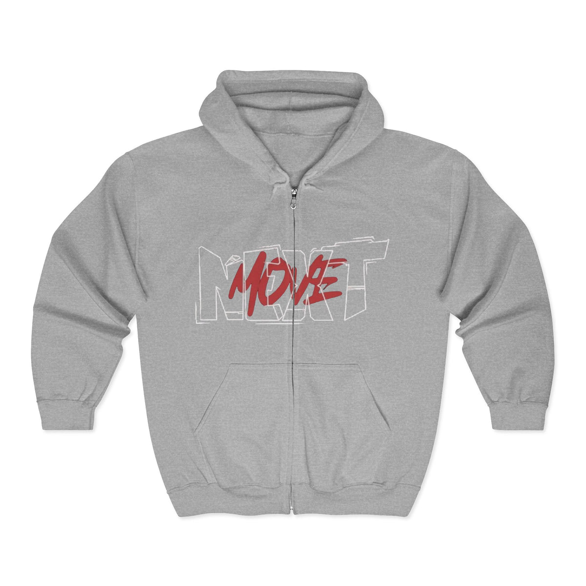 Next With Heart Zip Hoodie — 'NEXT' Graffiti Heart Full-Zip Hoodie