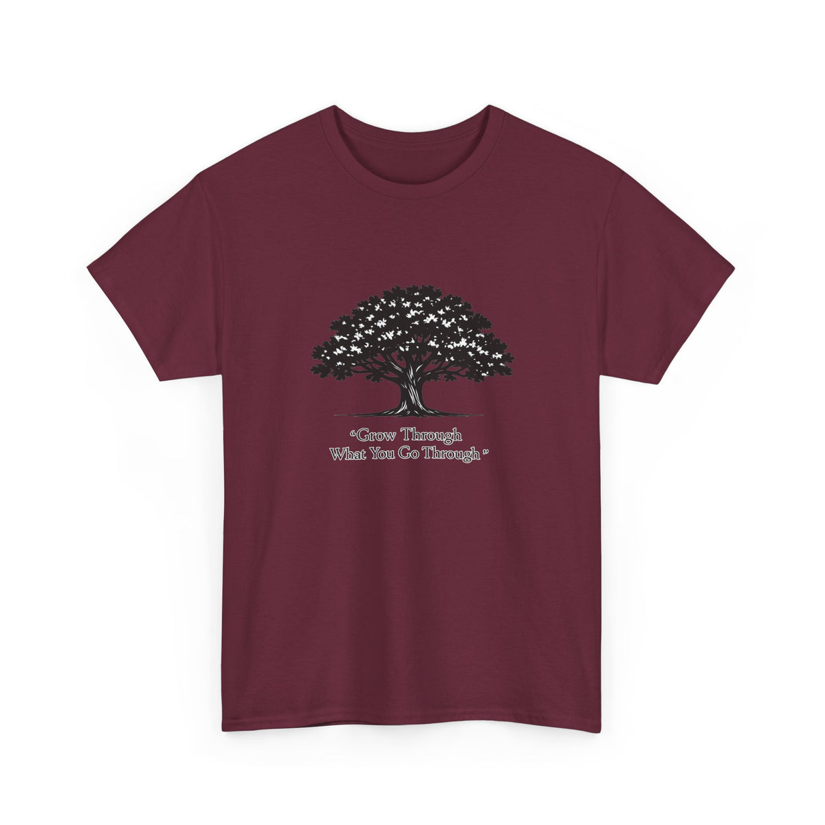 Tree of Growth T-Shirt — "Grow Through What You Go Through" Inspirational Tee