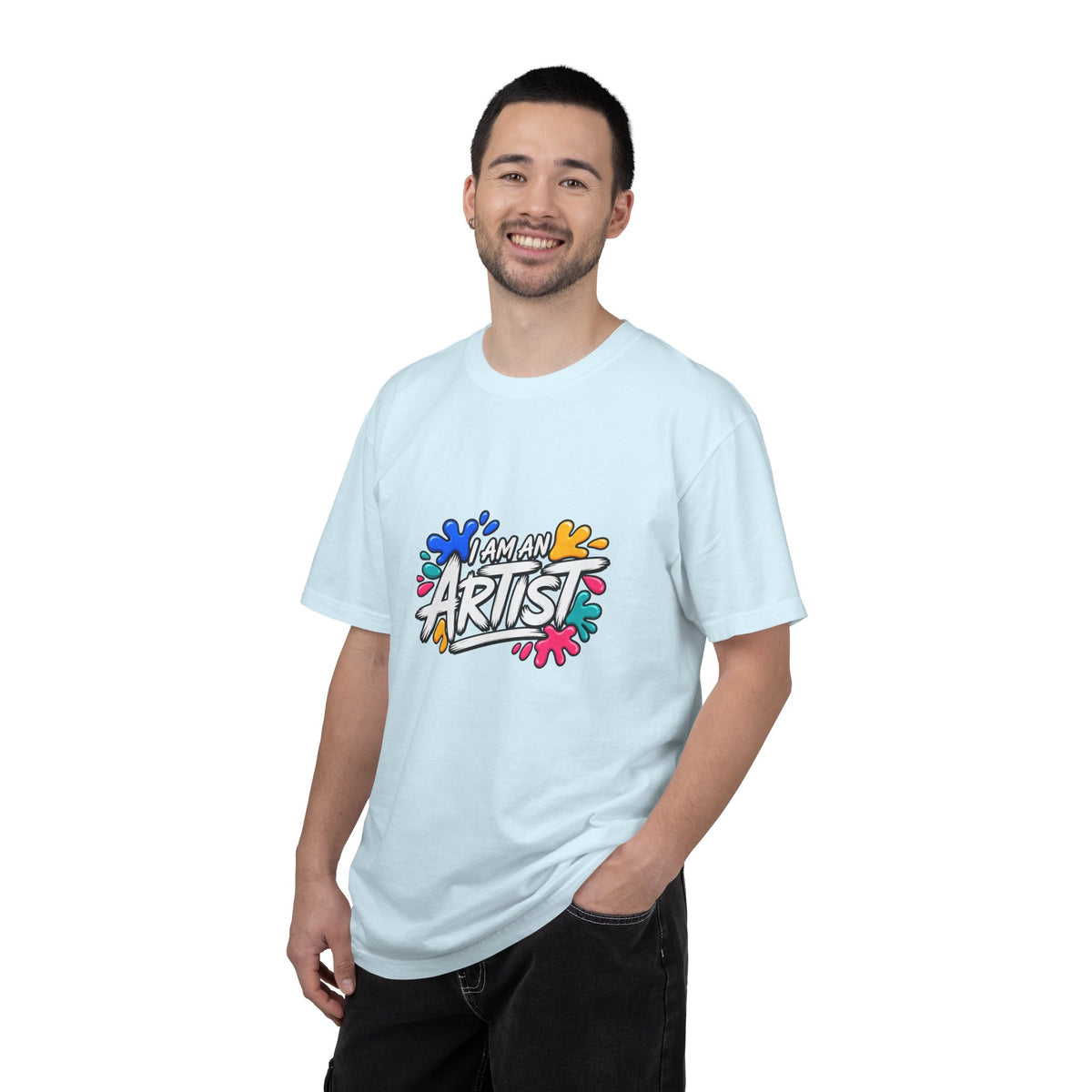Artist T‑Shirt — "Human Artist" Colorful Paint Splash Graphic Tee