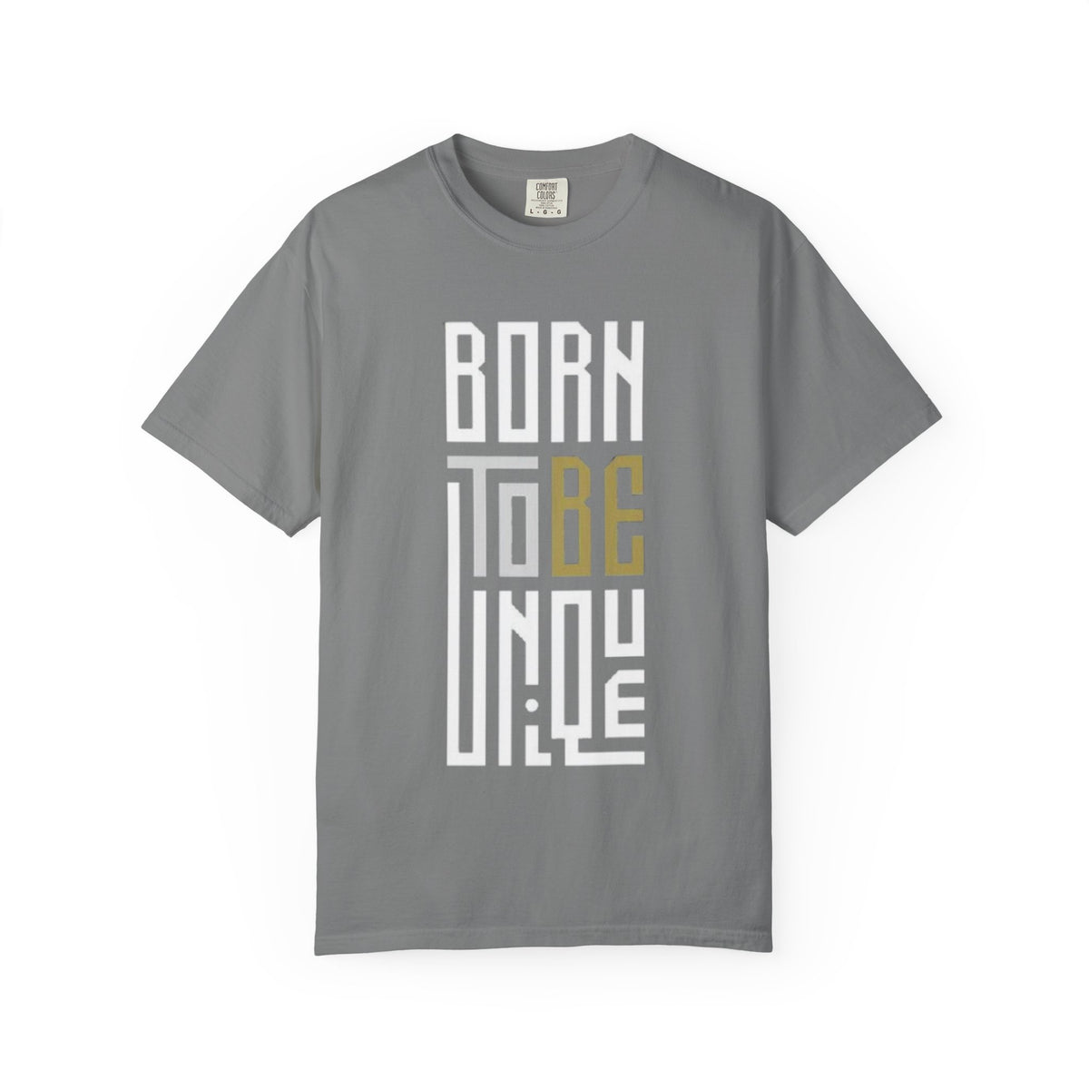 T-Shirt — "Born To Be Untile" Bold Vertical Typography Tee