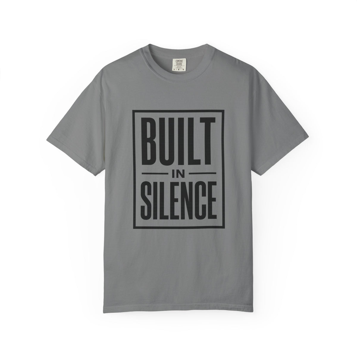 Built In Silence T-Shirt — Minimalist Bold Typography Tee