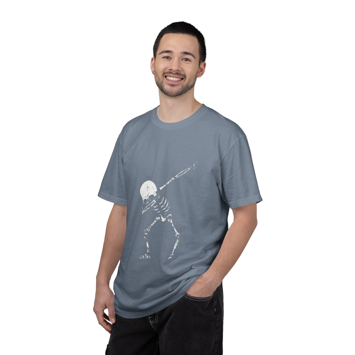 Dabbing Skeleton T‑Shirt — Funny Halloween Graphic Tee