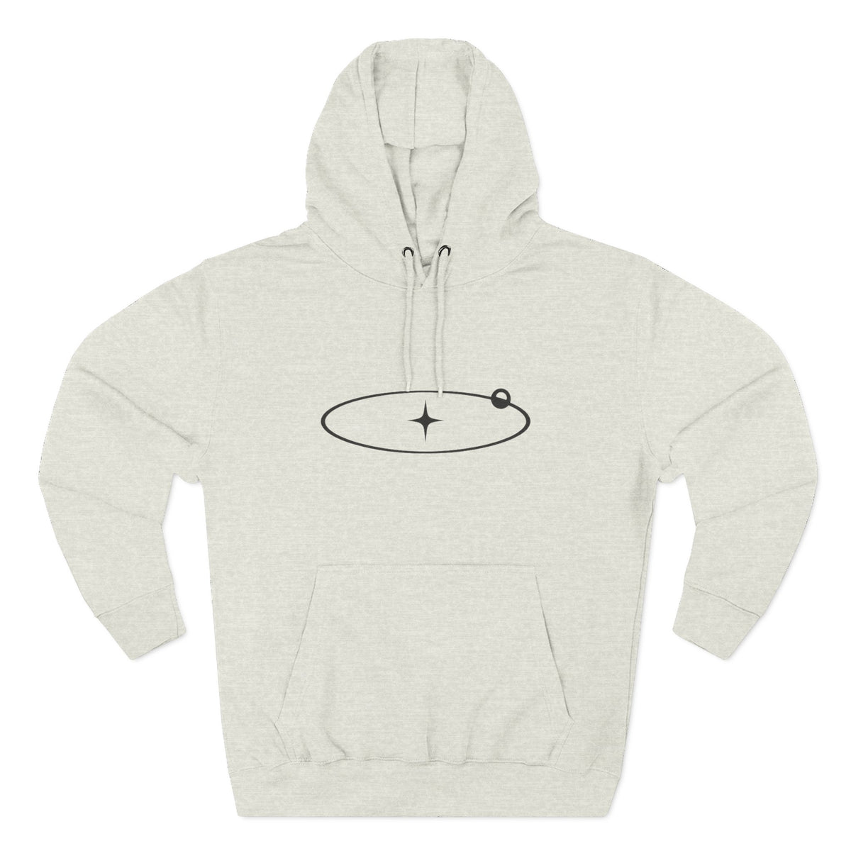 Minimal Orbit Hoodie — Simple Space Graphic Pullover