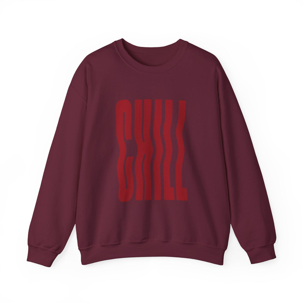 Chill Distorted Text Crewneck Sweatshirt