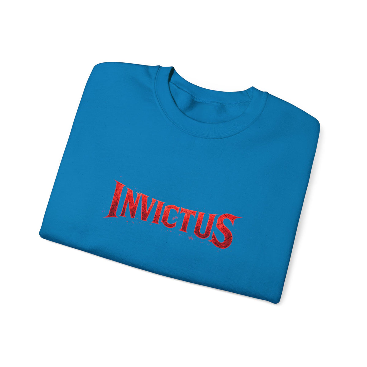 Invictus Crewneck Sweatshirt — Bold Red Script Pullover