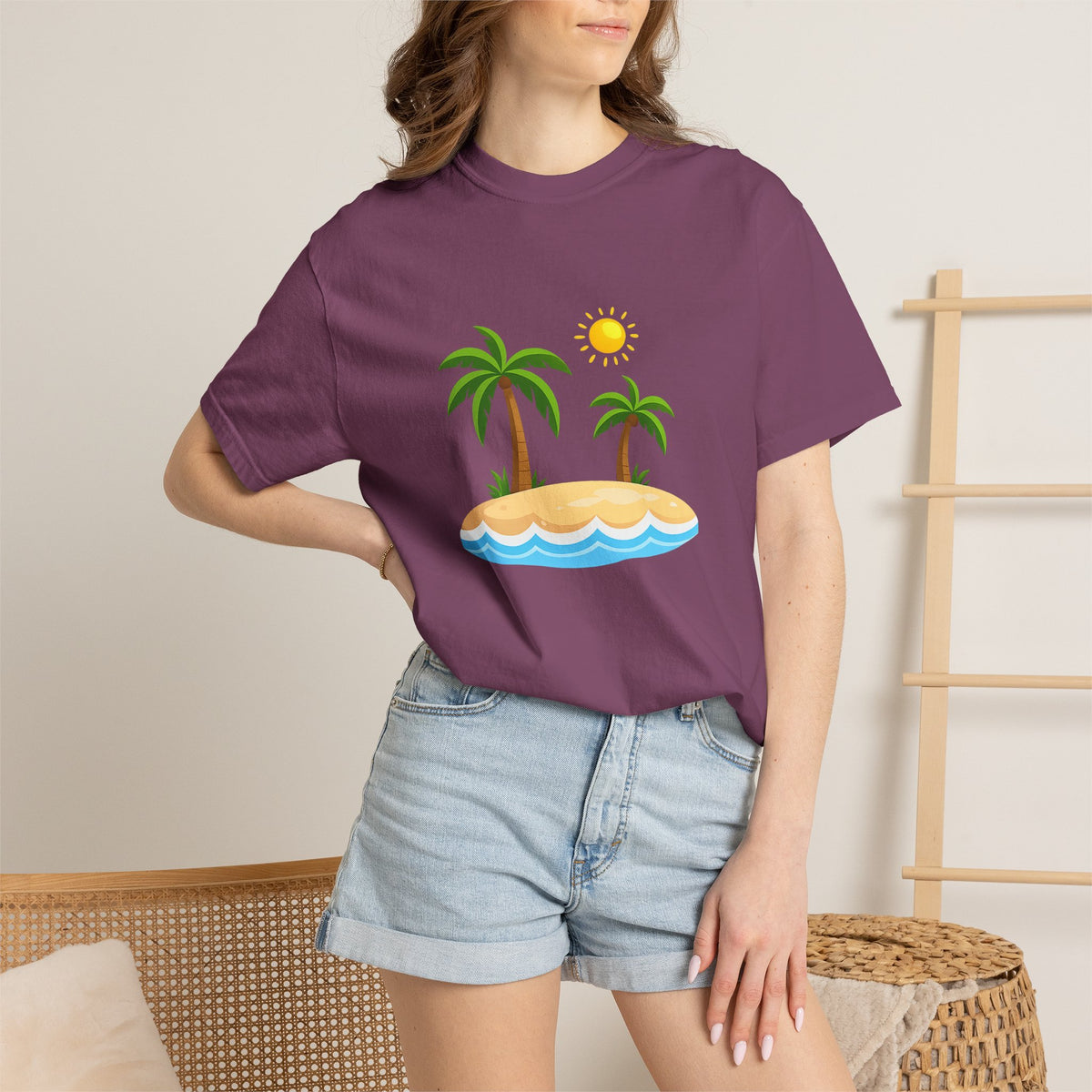 Island Paradise T-Shirt — Tropical Palm Tree Beach Graphic