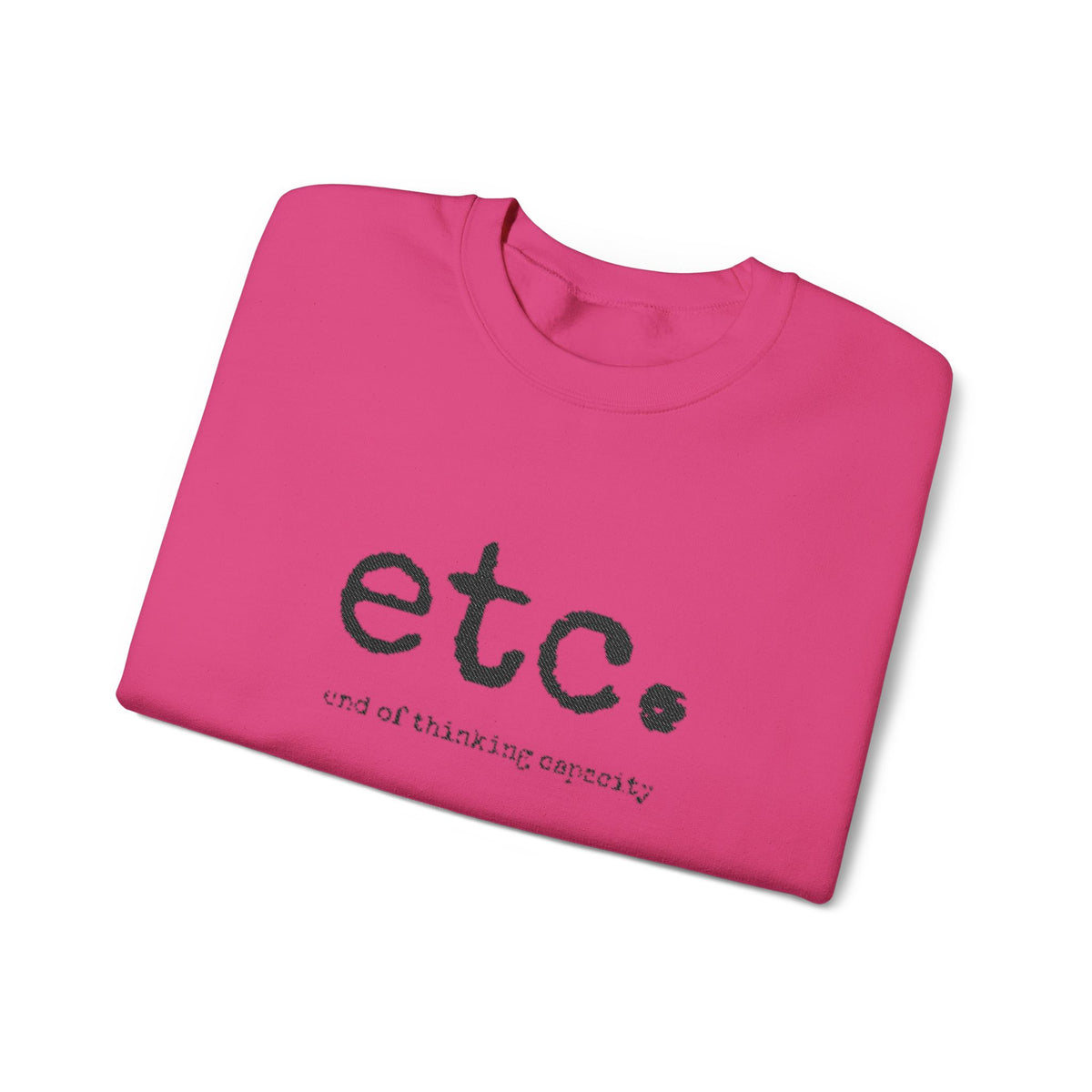 Crewneck Sweatshirt – Minimal 'etc.' Script Logo Casual Pullover