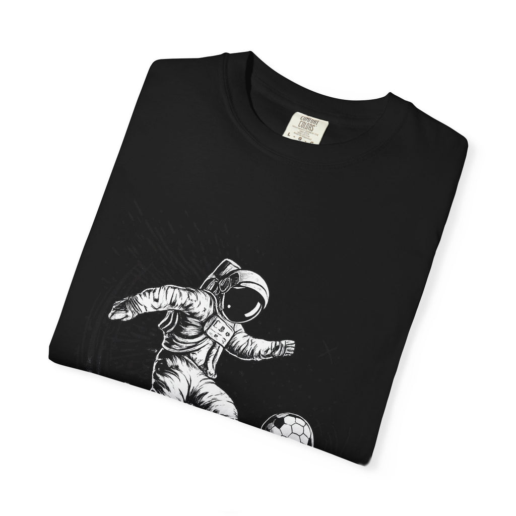 Astronaut Soccer T-Shirt — Space Football Graphic Tee