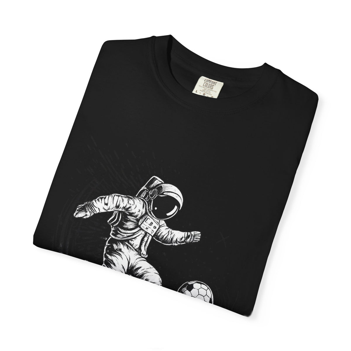 Astronaut Soccer T-Shirt — Space Football Graphic Tee