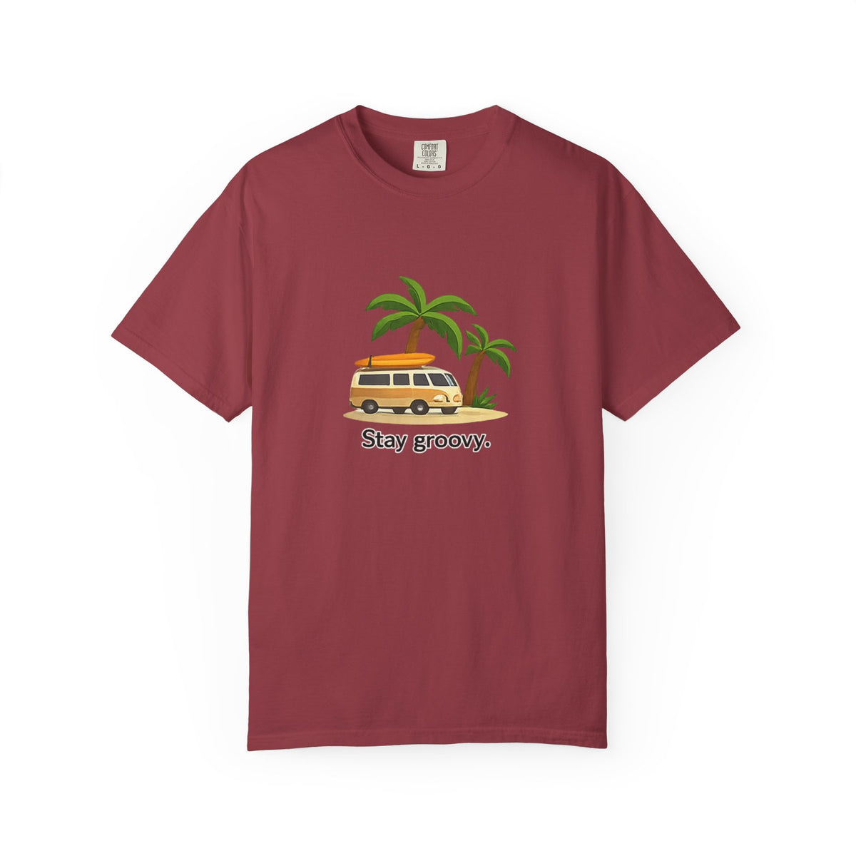 Vintage Surf Van T-Shirt – "Stay Groovy" Retro Beach Tee