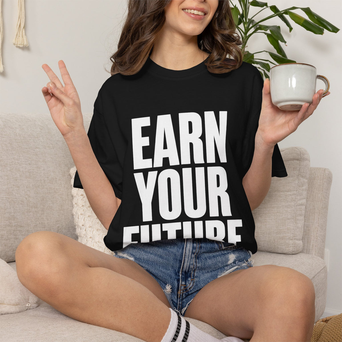 Earn Your Future T-Shirt — Motivational Graphic Tee for Goal-Getters