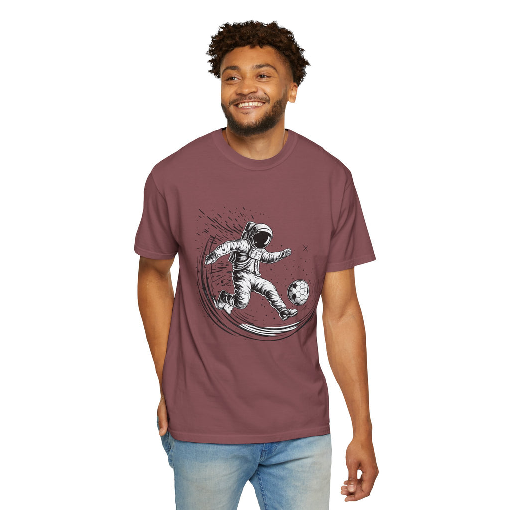 Astronaut Soccer T-Shirt — Space Football Graphic Tee