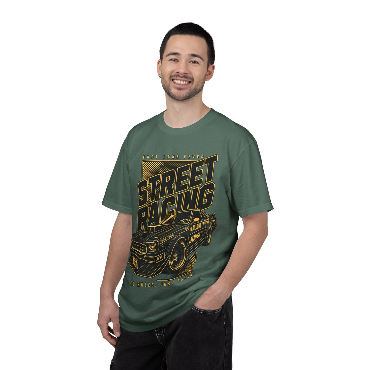 Street Racing Car T-Shirt — Retro Drift Racing Graphic Tee