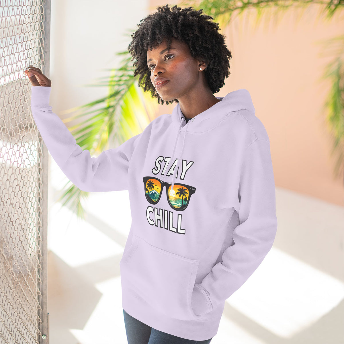 Stay Chill Sunglasses Hoodie — Casual Beach Vibe Pullover