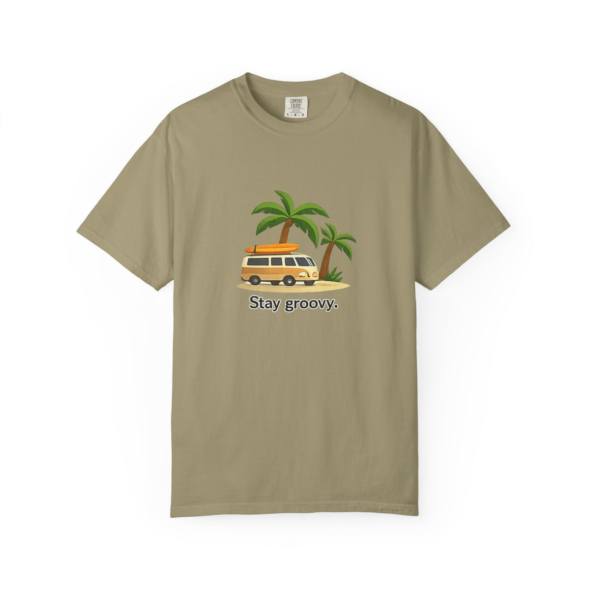 Vintage Surf Van T-Shirt – "Stay Groovy" Retro Beach Tee