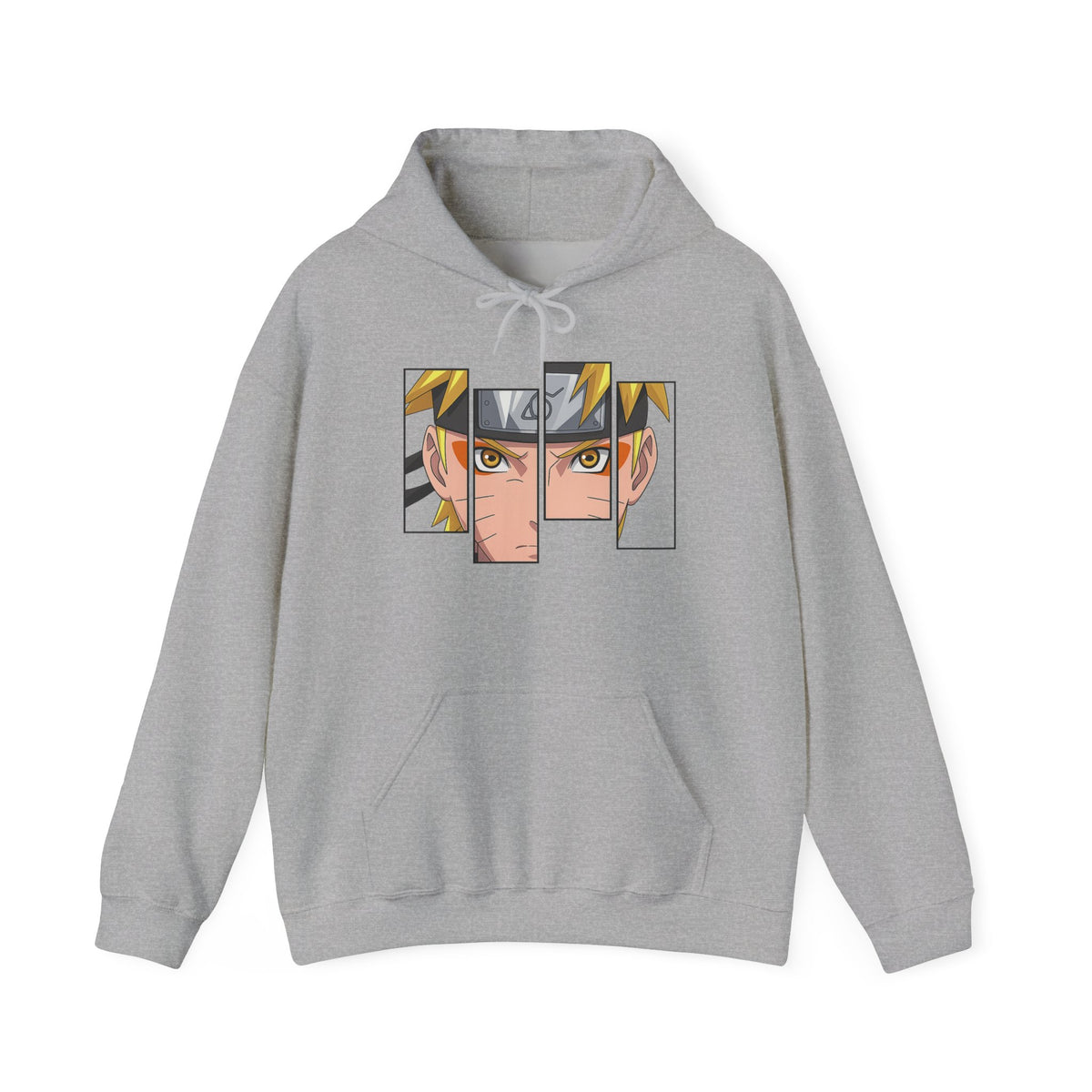 Anime Eyes Split-Panel Hoodie