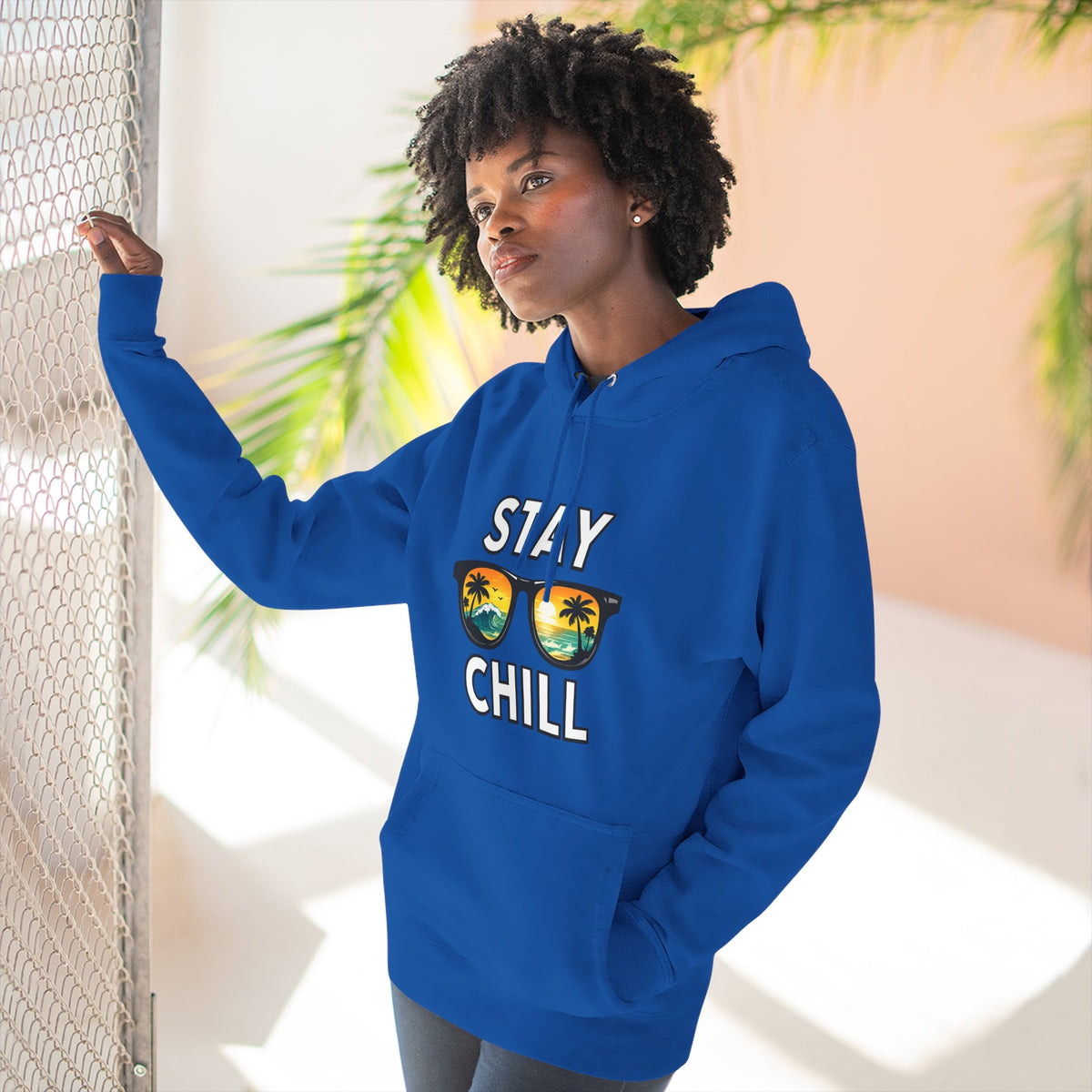 Stay Chill Sunglasses Hoodie — Casual Beach Vibe Pullover