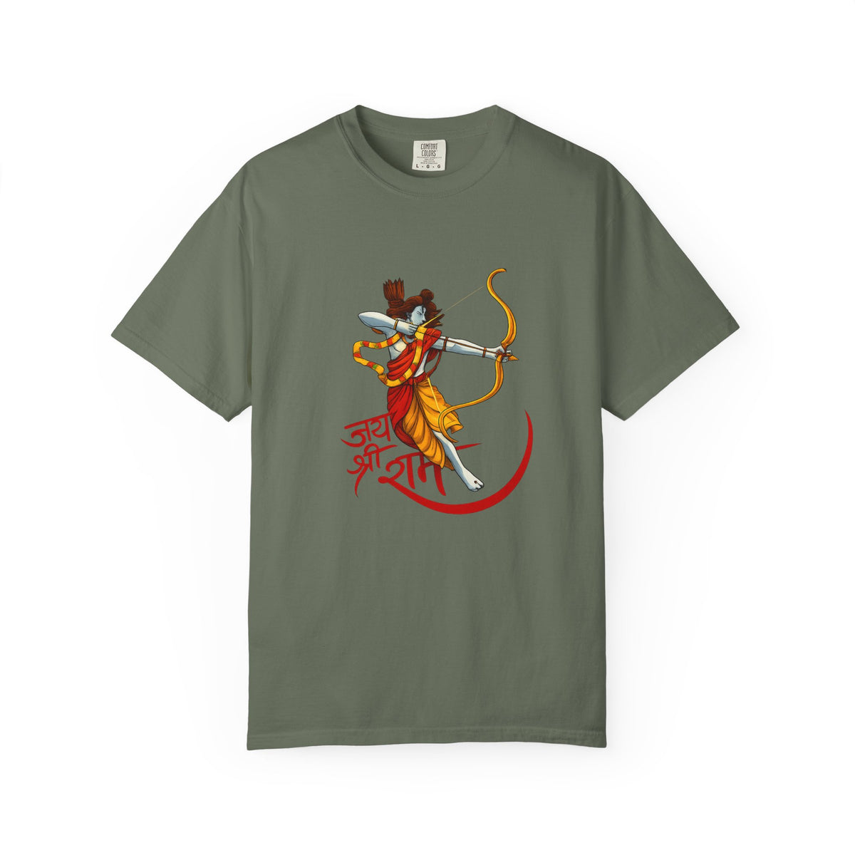 Ram Archer T-Shirt with ‘Jai Shri Ram’ Hindi Script — Hindu Festival & Devotional Tee