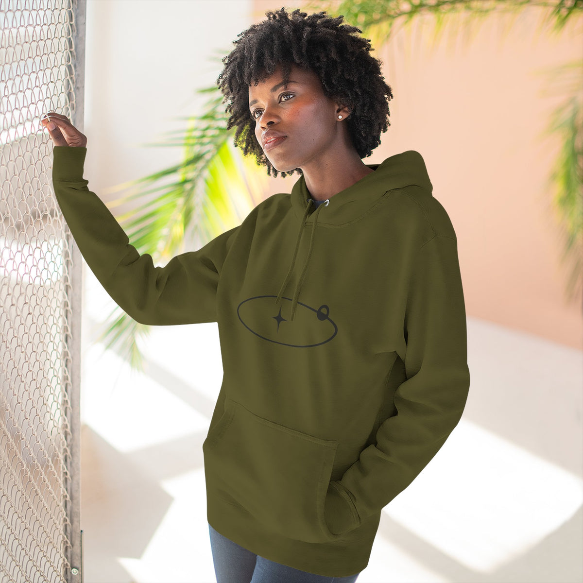 Minimal Orbit Hoodie — Simple Space Graphic Pullover