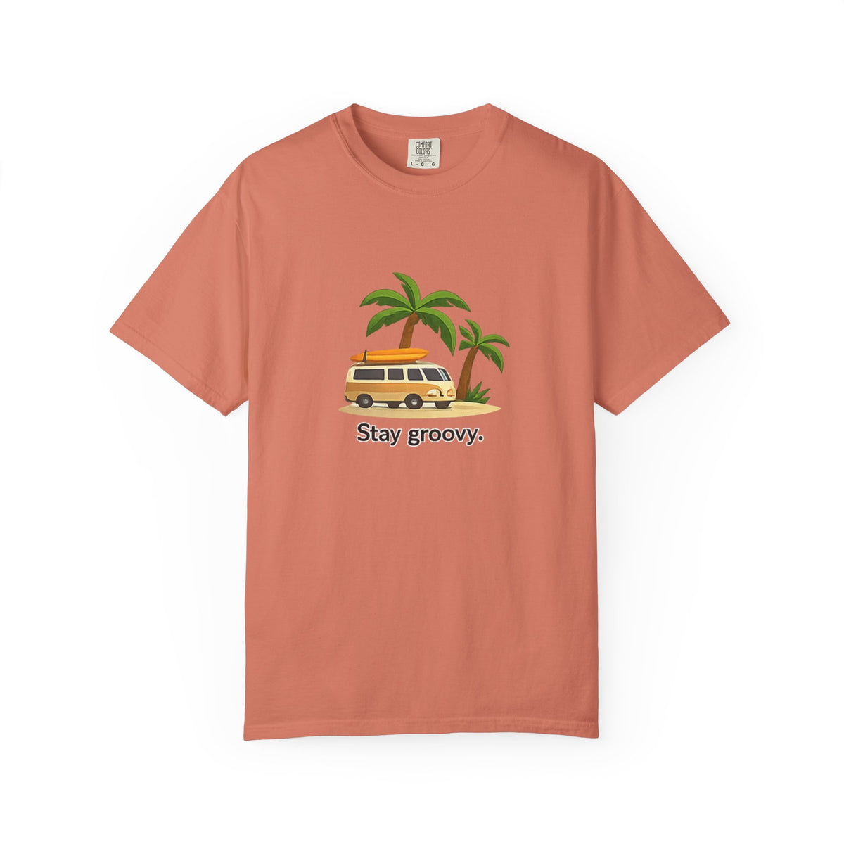 Vintage Surf Van T-Shirt – "Stay Groovy" Retro Beach Tee