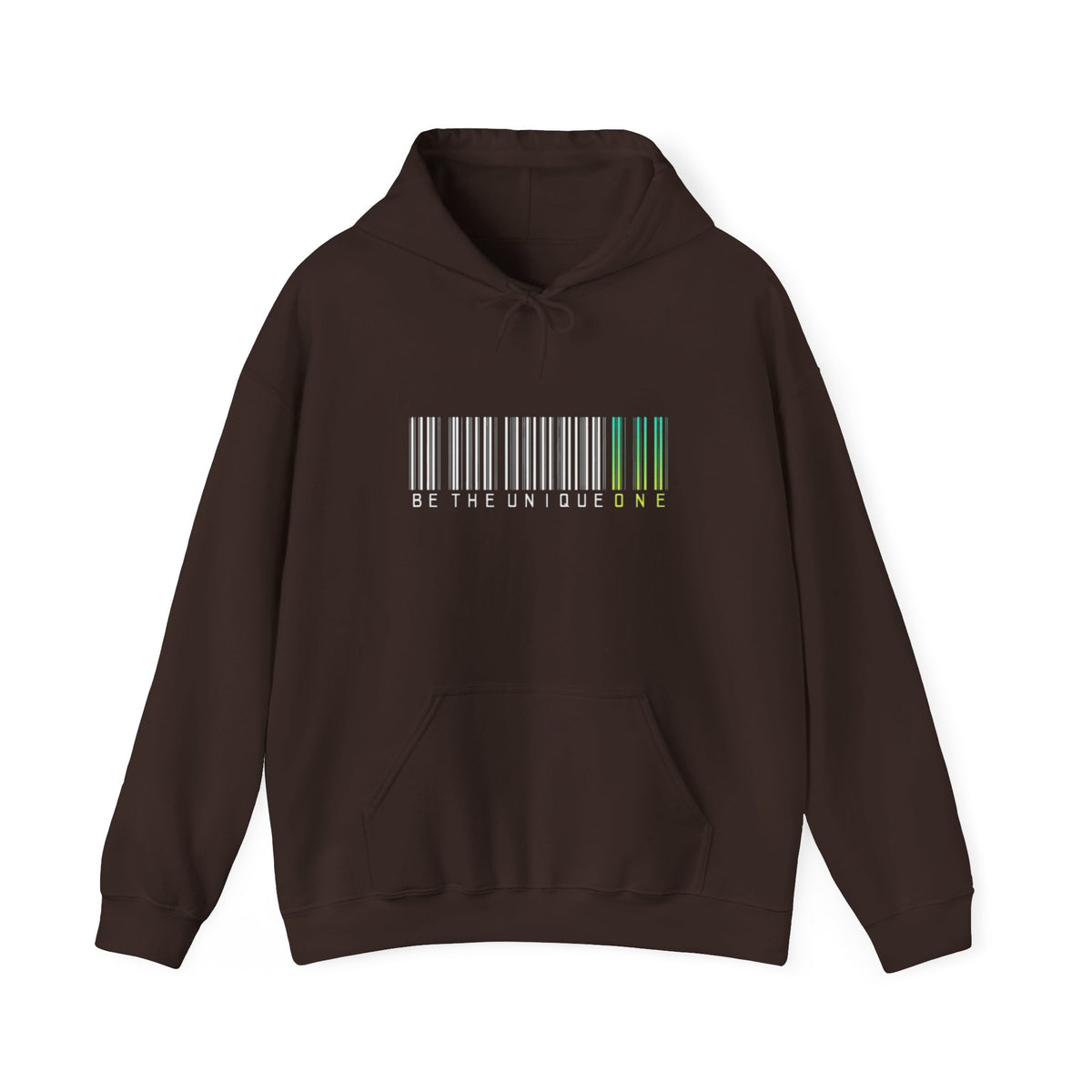 Unique One Barcode Hoodie — "Be the Unique One" Graphic Pullover