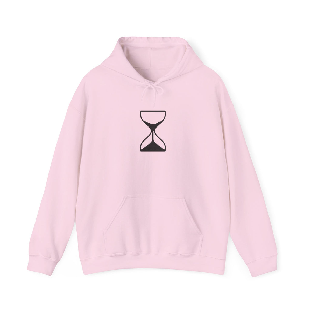 Hourglass Minimalist Hoodie — Simple Time Symbol Pullover
