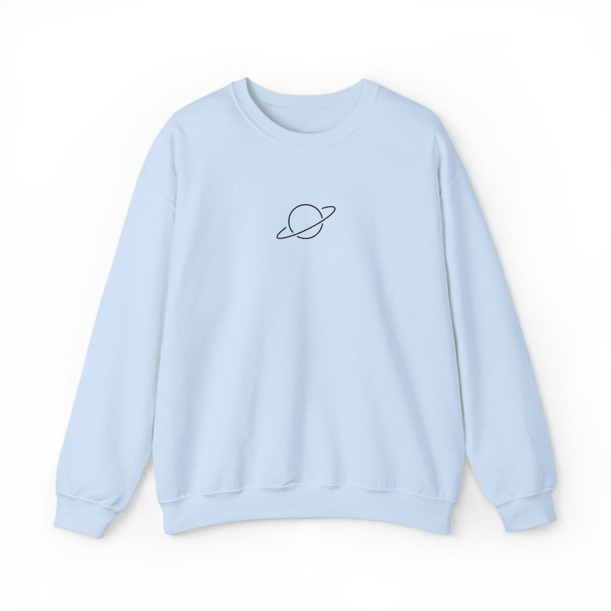 Minimal Planet Crewneck Sweatshirt Embroidered