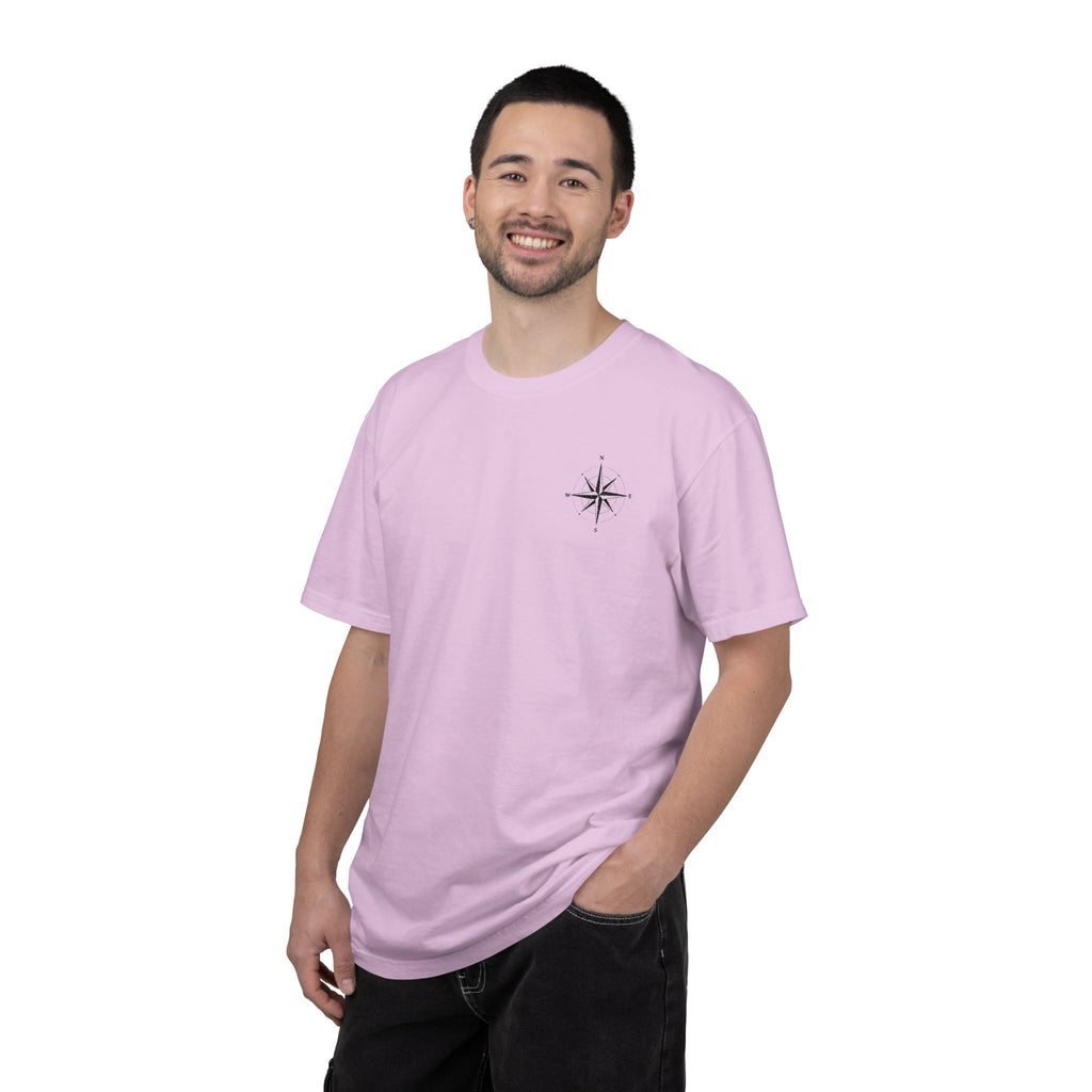 Compass Rose Pocket T-Shirt — Minimal Nautical Graphic Tee