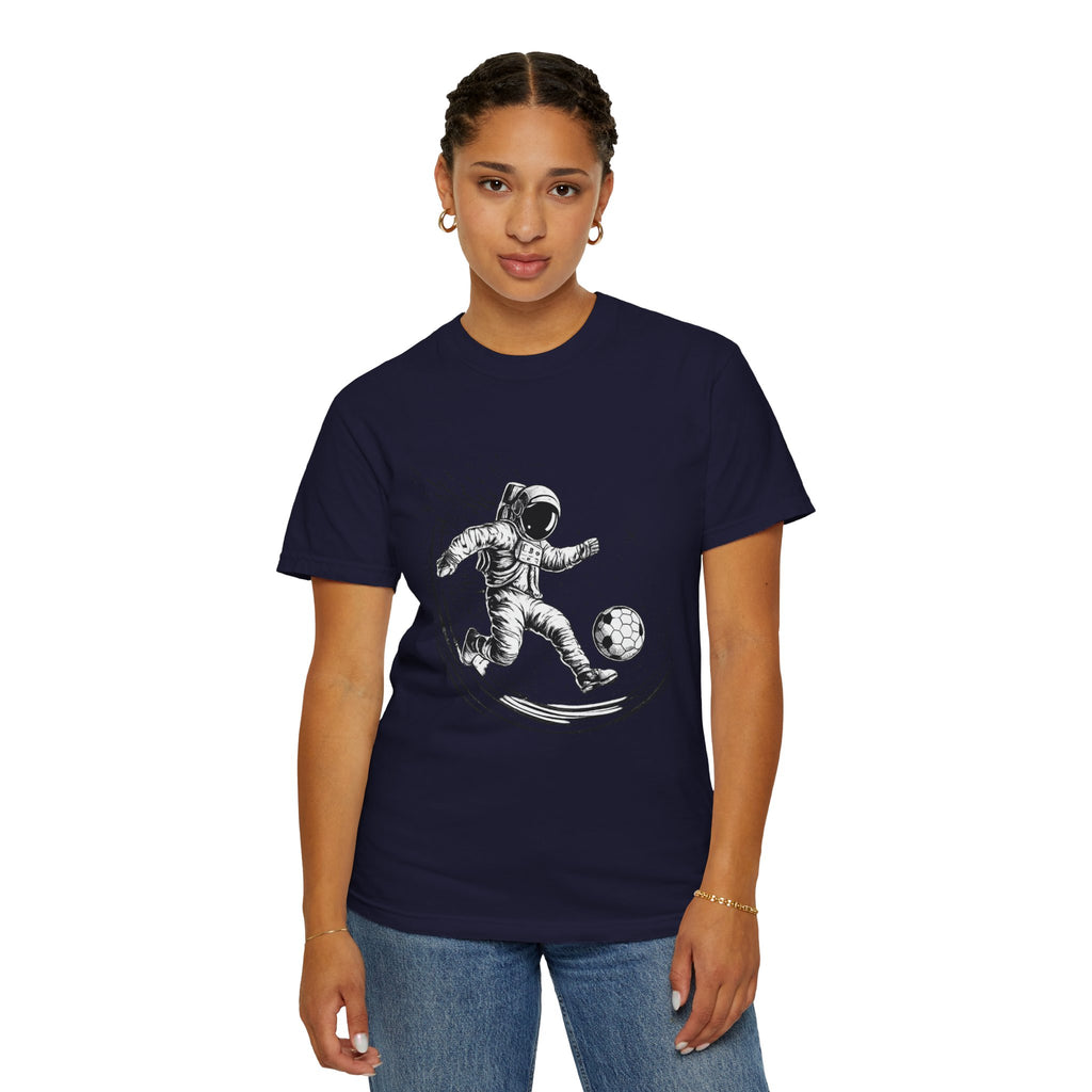 Astronaut Soccer T-Shirt — Space Football Graphic Tee