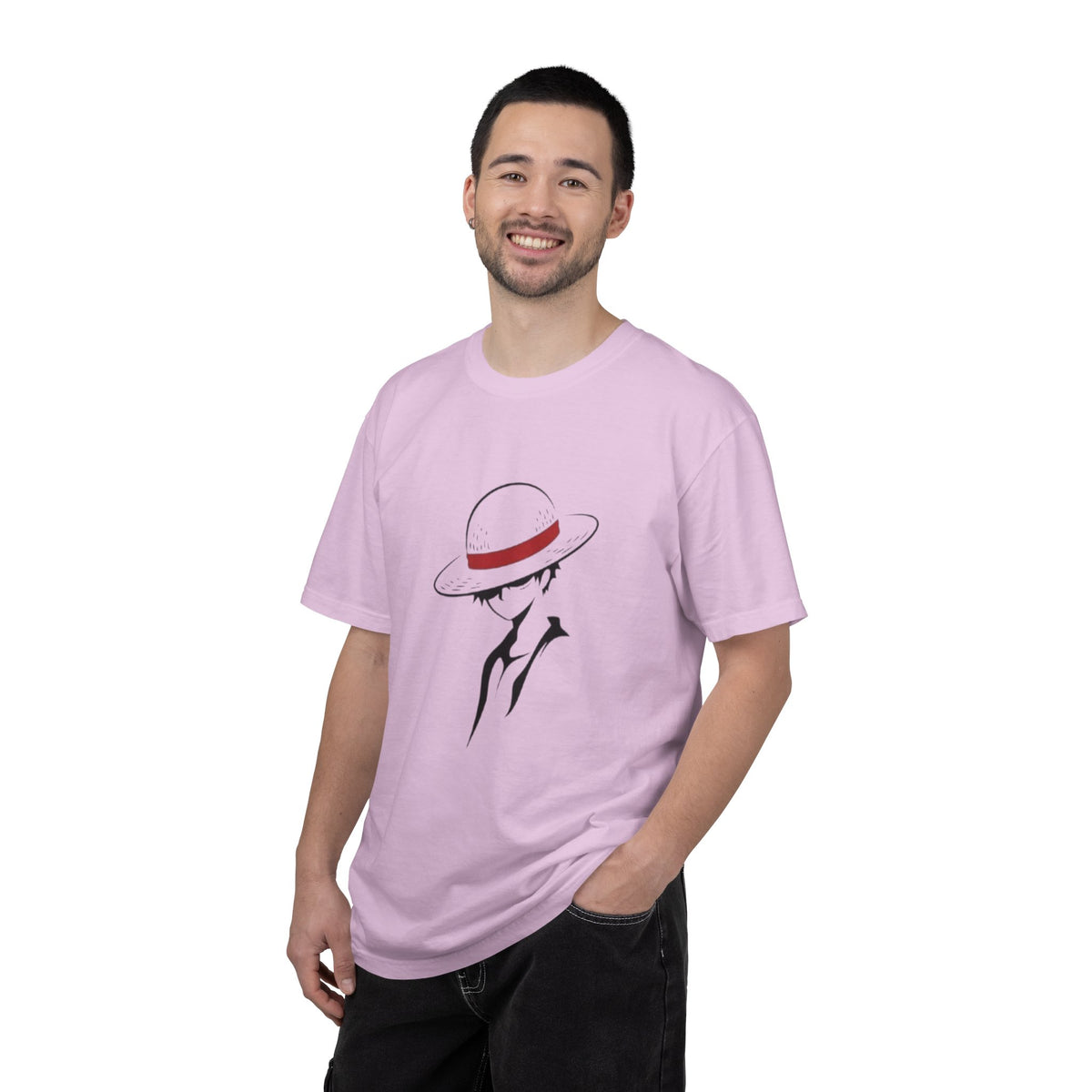 Minimal Straw Hat Silhouette T-Shirt