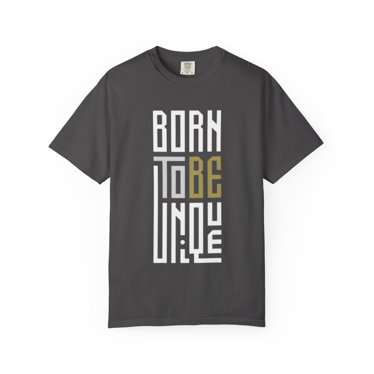 T-Shirt — "Born To Be Untile" Bold Vertical Typography Tee
