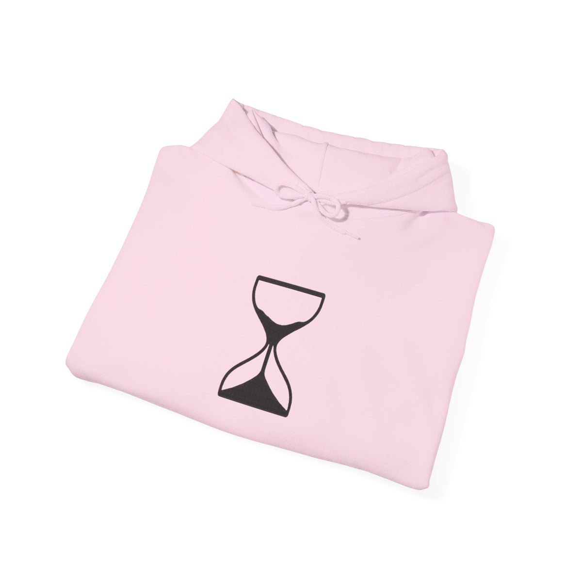 Hourglass Minimalist Hoodie — Simple Time Symbol Pullover