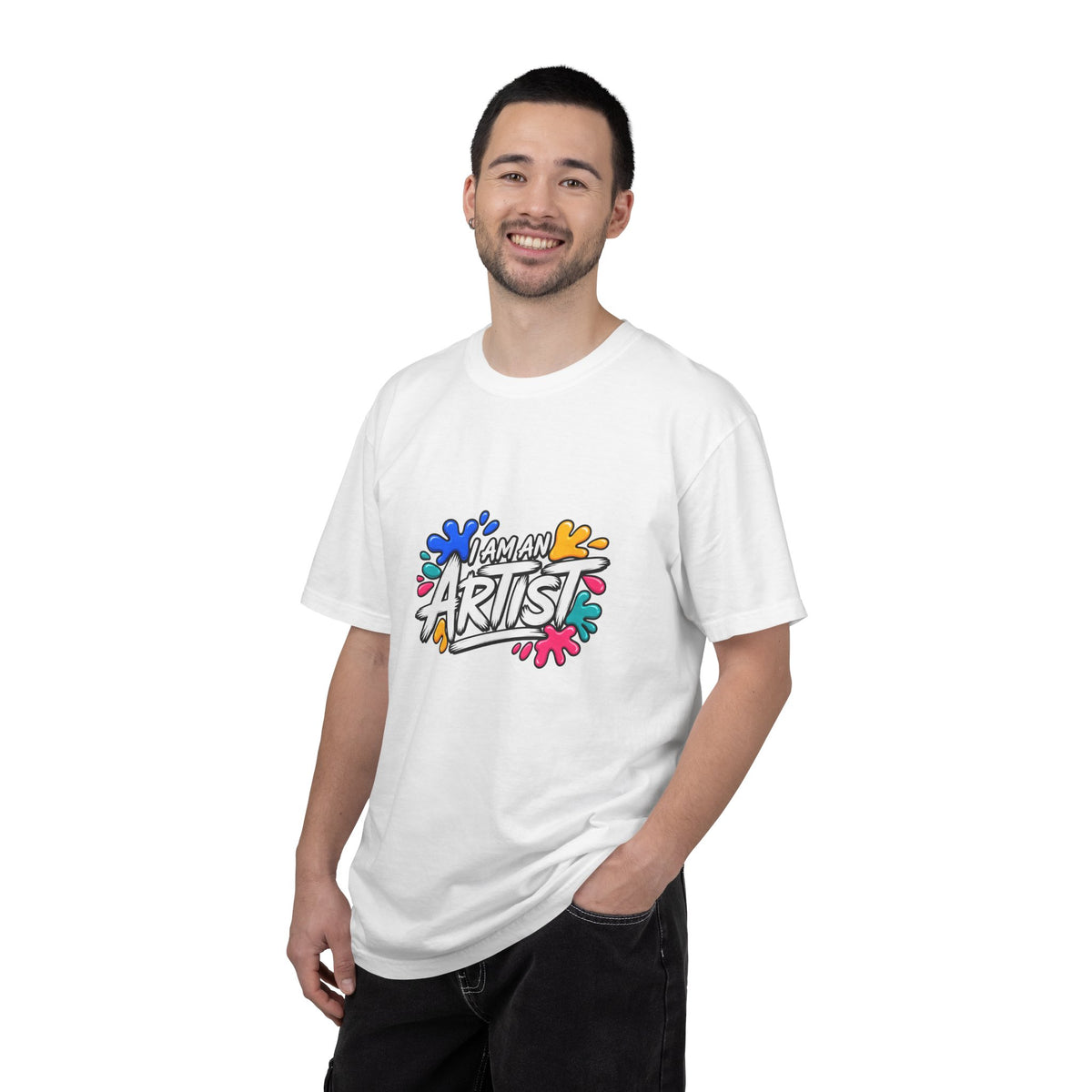 Artist T‑Shirt — "Human Artist" Colorful Paint Splash Graphic Tee