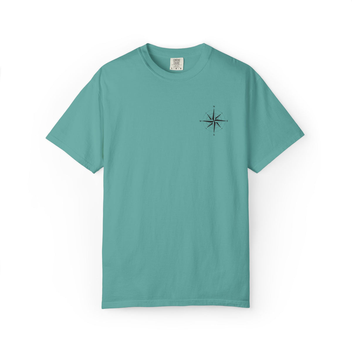 Compass Rose Pocket T-Shirt — Minimal Nautical Graphic Tee