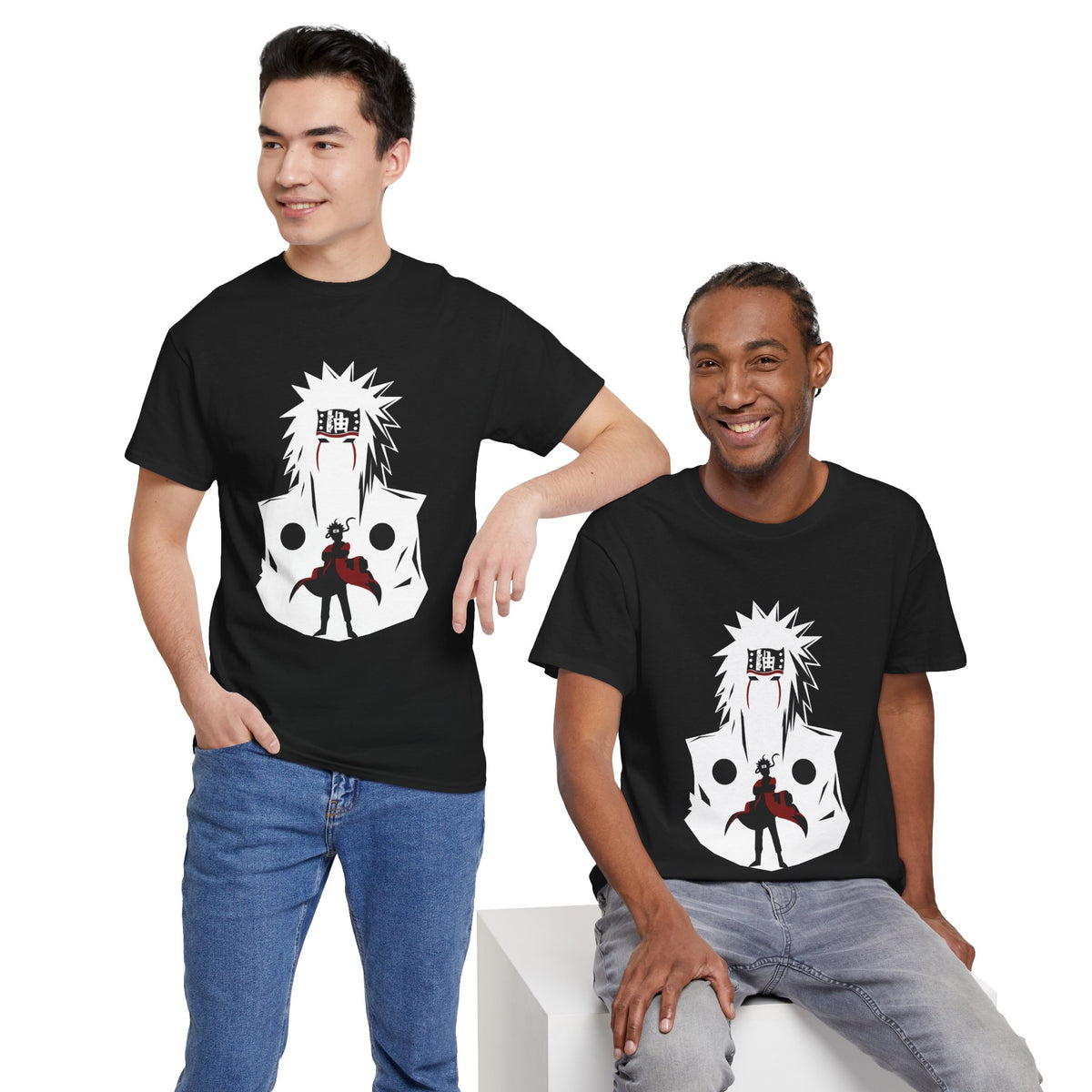 Anime Shadow Warrior T-Shirt — Silhouette Battle Graphic Tee