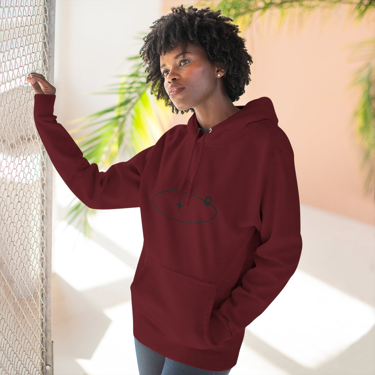 Minimal Orbit Hoodie — Simple Space Graphic Pullover