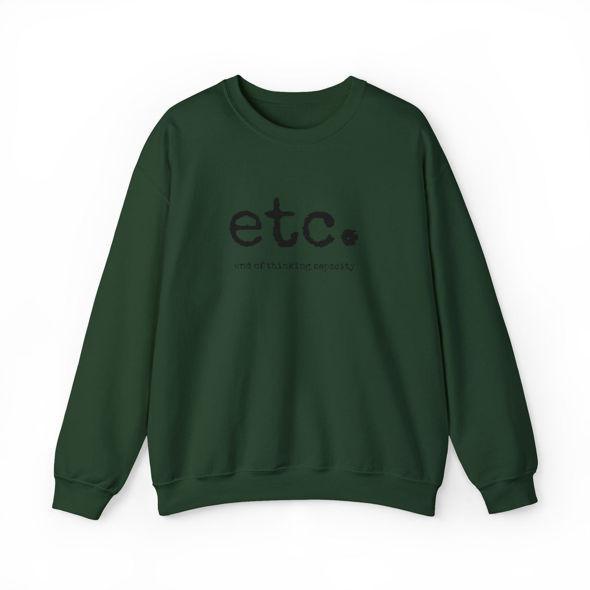 Crewneck Sweatshirt – Minimal 'etc.' Script Logo Casual Pullover