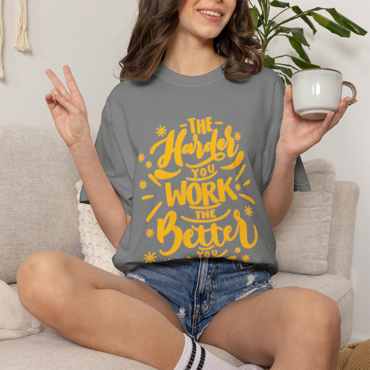 Motivational T-Shirt — "The Harder You Work The Better You Get" Graphic Tee
