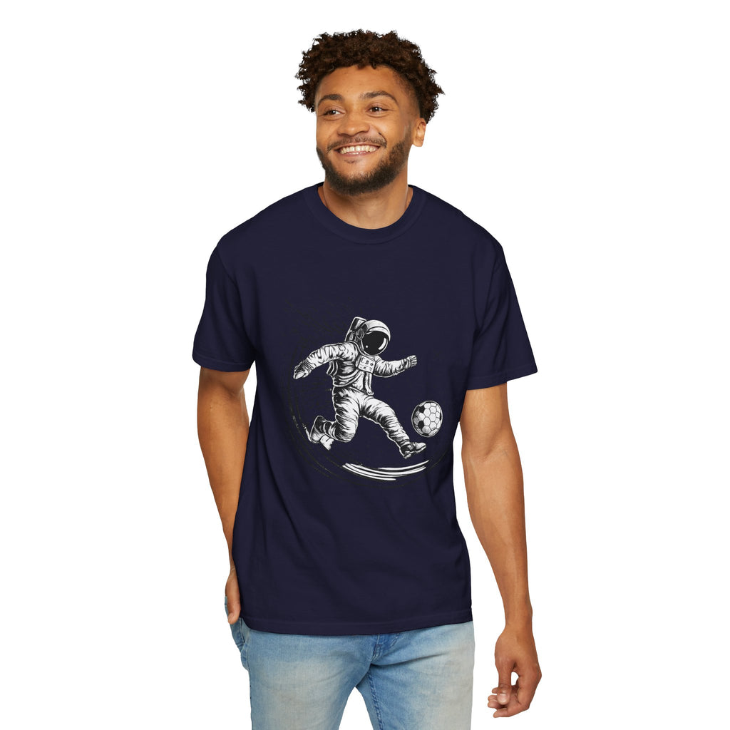 Astronaut Soccer T-Shirt — Space Football Graphic Tee
